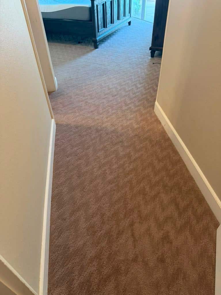 Hallway carpet installation project in Orange County CA